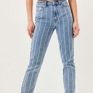 Striped PacSun mom jeans